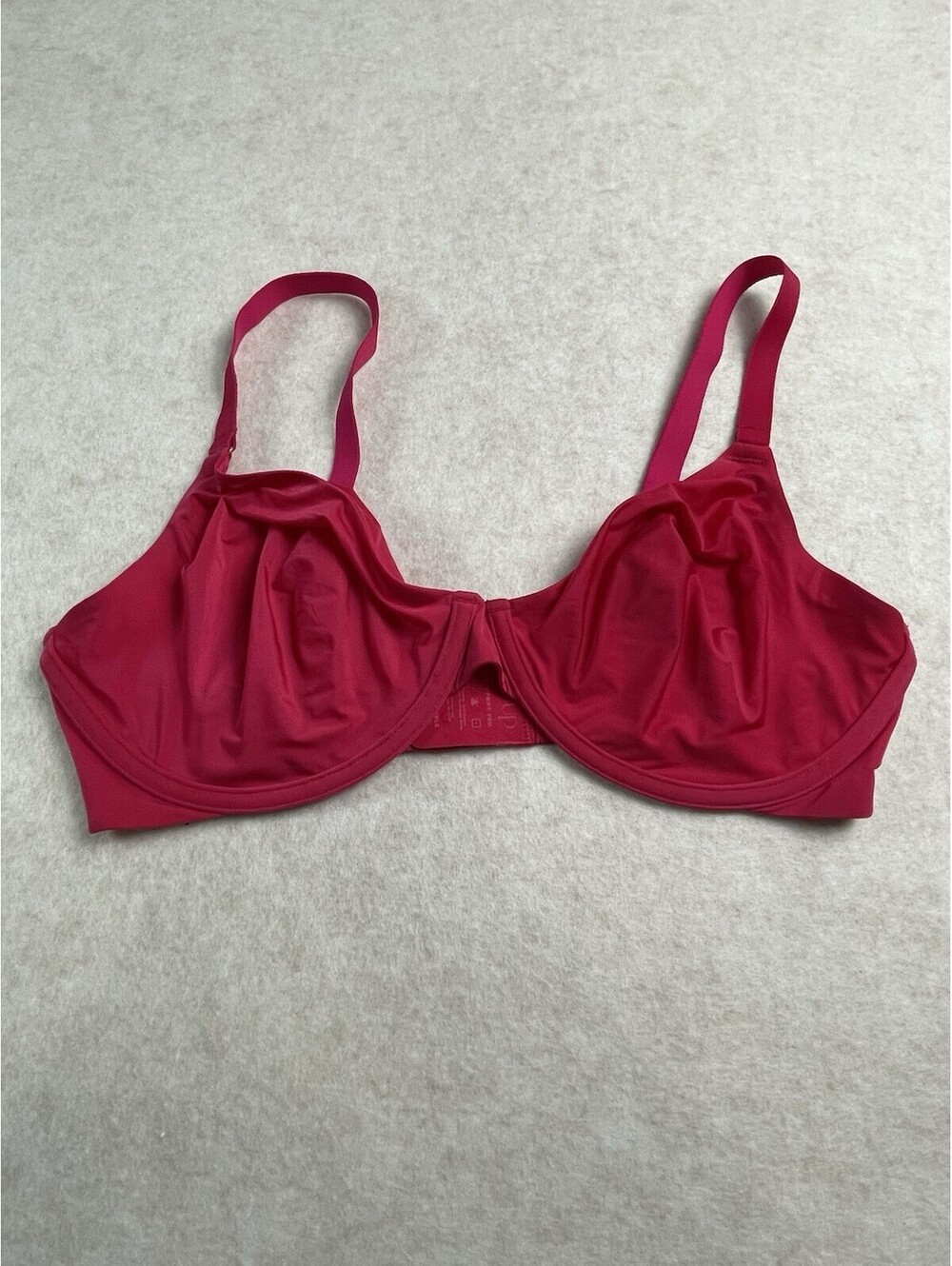 NWOT CUUP The Triangle Bra Size 36E Berry Pink Mesh Underwire Unlined